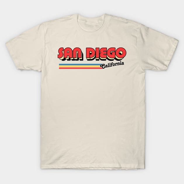 San Diego // Retro Typography Design T-Shirt by DankFutura